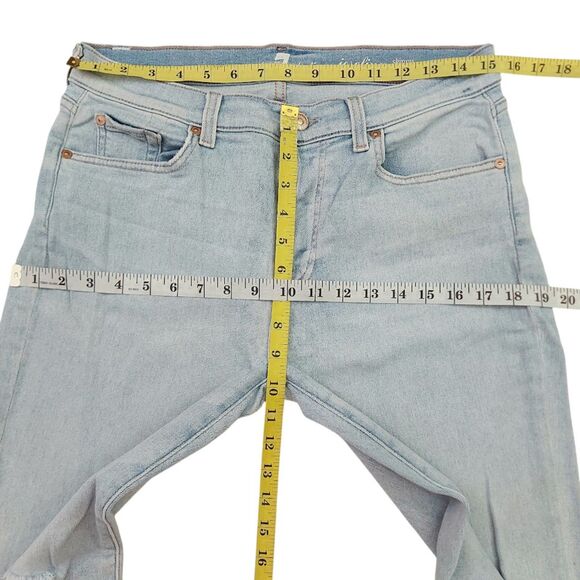 7 For All Mankind Jeans Womens 29 Blue Josefina Skinny Boyfriend Stretch Button - Picture 11 of 12